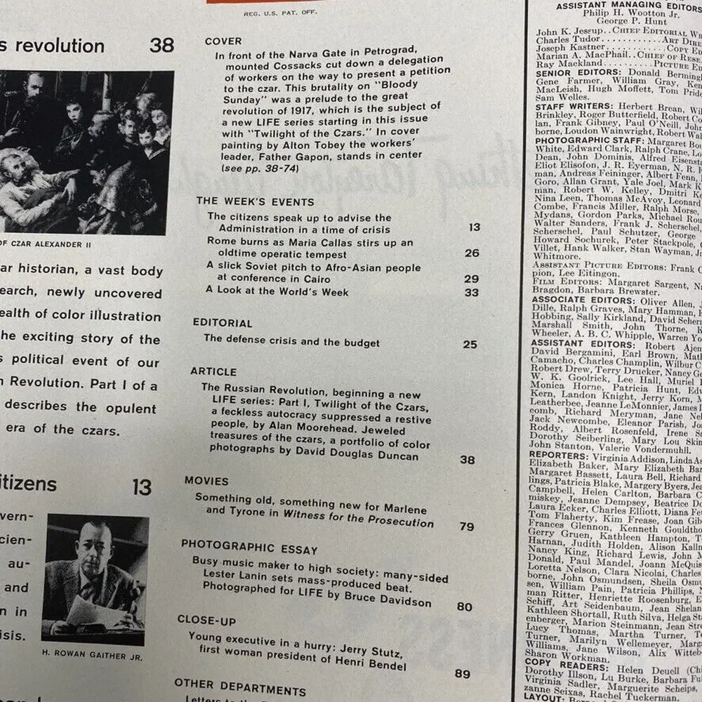 LIFE Magazine January 13 1958 Russian Revolution Bloody Sunday Petrograd